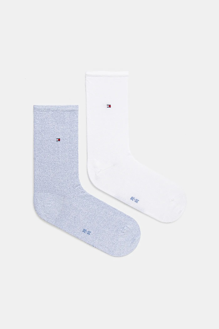 Ponožky Tommy Hilfiger 2-pack hladký modrá 371221109