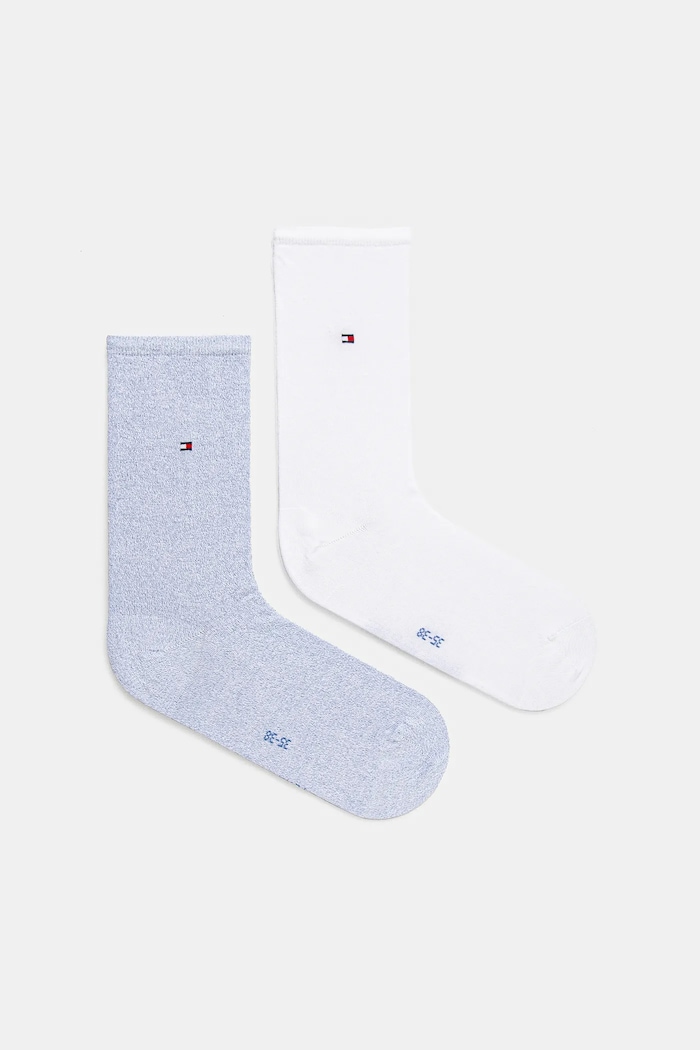 Ponožky Tommy Hilfiger 2-pack hladký modrá 371221109