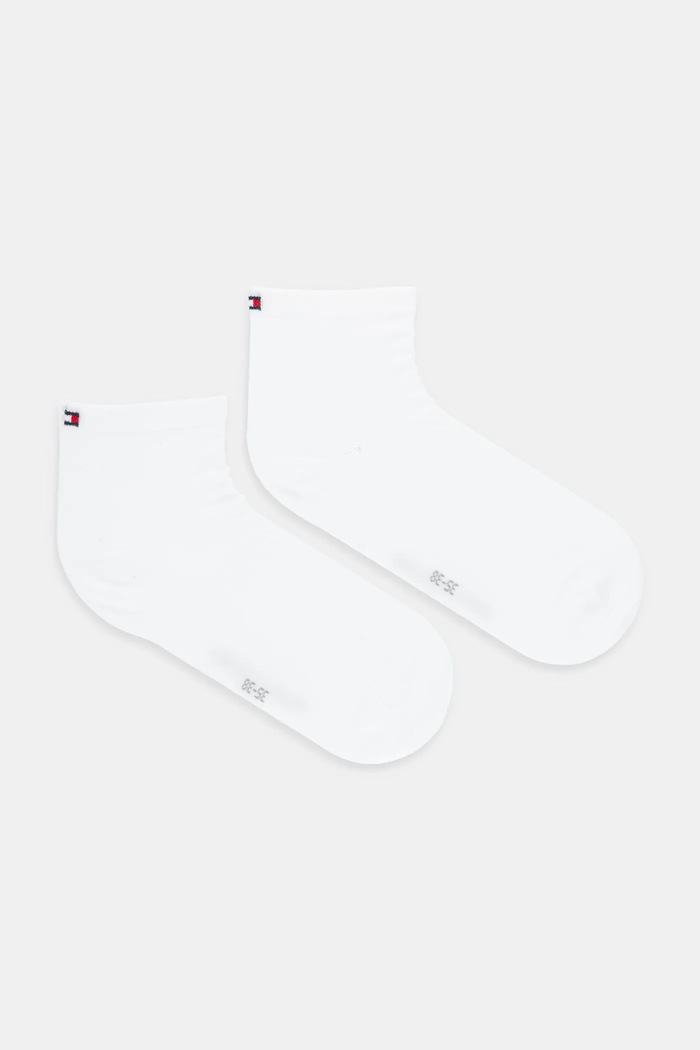 Tommy Hilfiger κάλτσες γυναικείες με βαμβάκι 2-pack λευκό 373001001