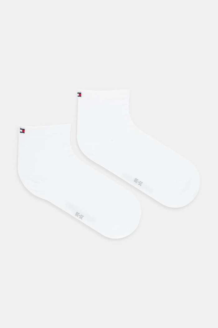 Tommy Hilfiger κάλτσες γυναικείες με βαμβάκι 2-pack λευκό 373001001