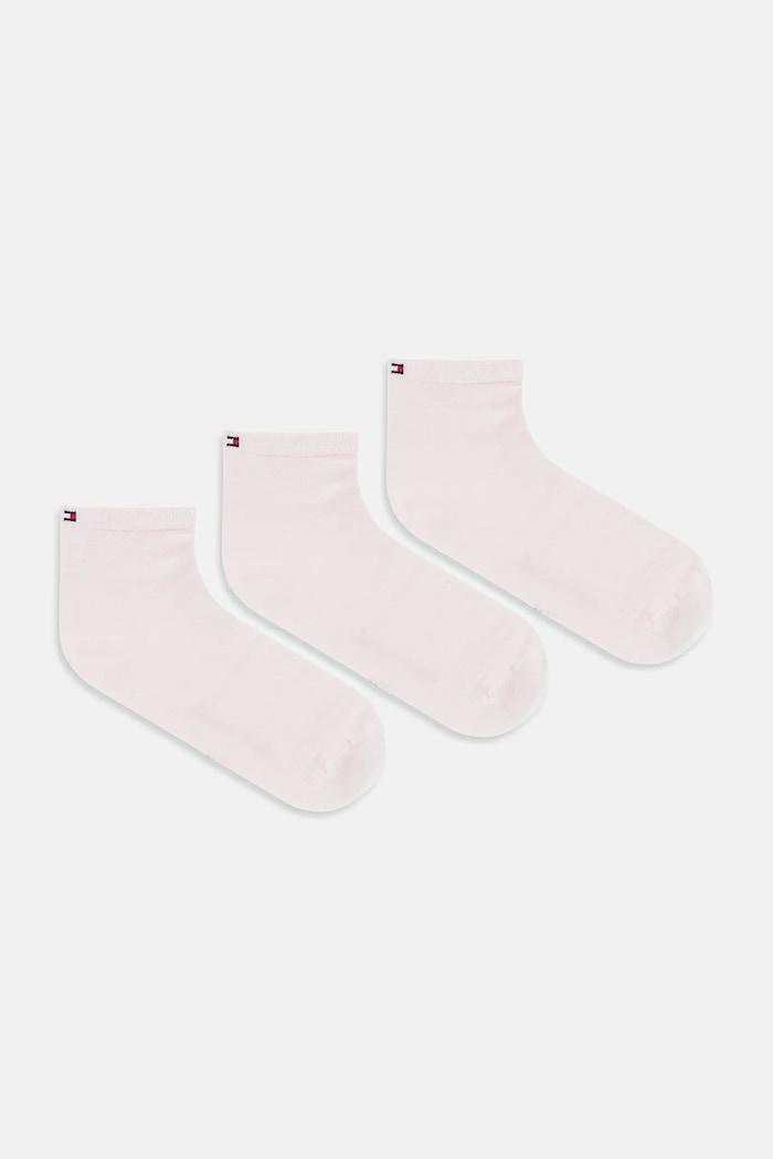 Tommy Hilfiger κάλτσες γυναικείες με βαμβάκι 2-pack λεπτό μοτίβο ροζ 373001001