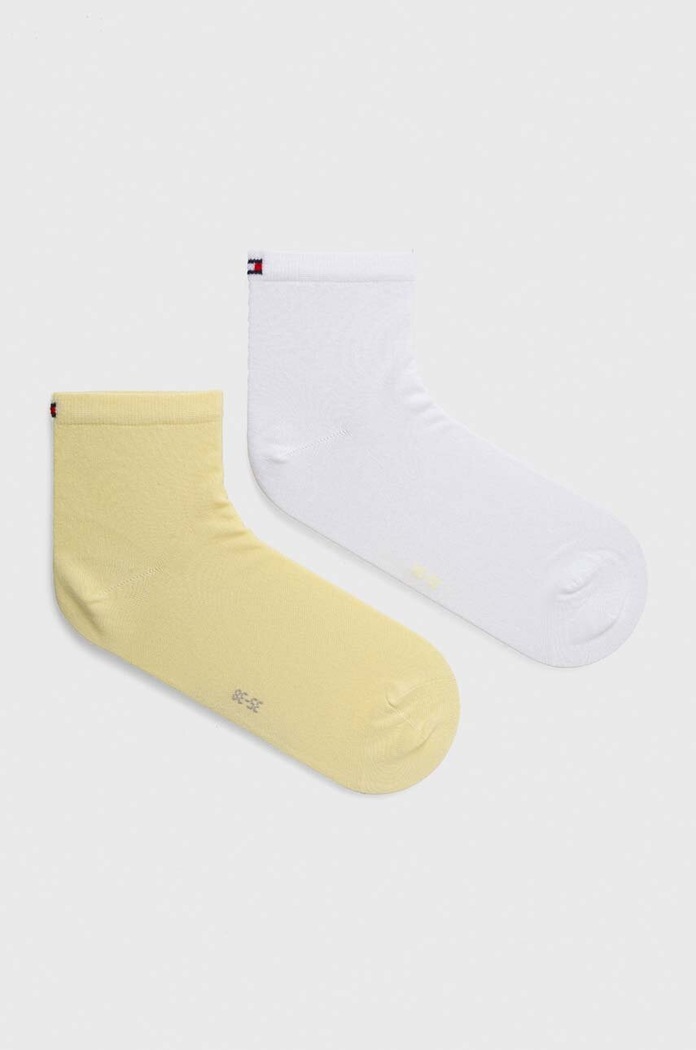 Tommy Hilfiger Skarpety damskie z bawełną 2-pack żółty 373001001