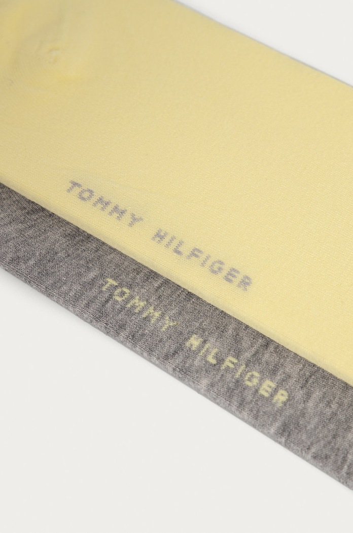 Tommy Hilfiger ponožky dámske s bavlnou 2-pak 373001001 žltá AA00