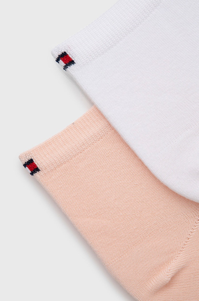 Tommy Hilfiger skarpety damskie z bawełną 2-pack 373001001 różowy AA00