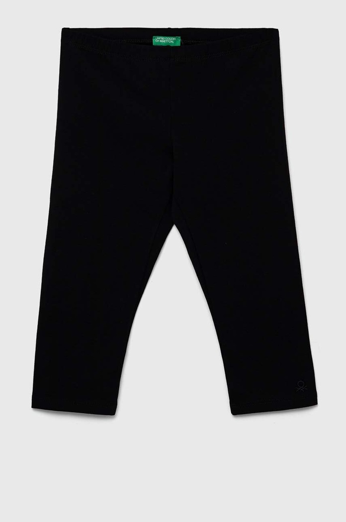 United Colors of Benetton legginsy dziecięce z elastanem czarny 3MT1CF02J.G.NOS