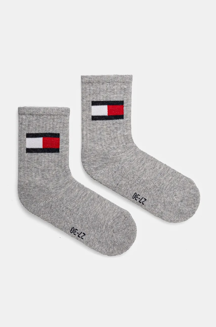 Κάλτσες Tommy Hilfiger 2-pack ψηλές κάλτσες γκρί 701229940.9BYH
