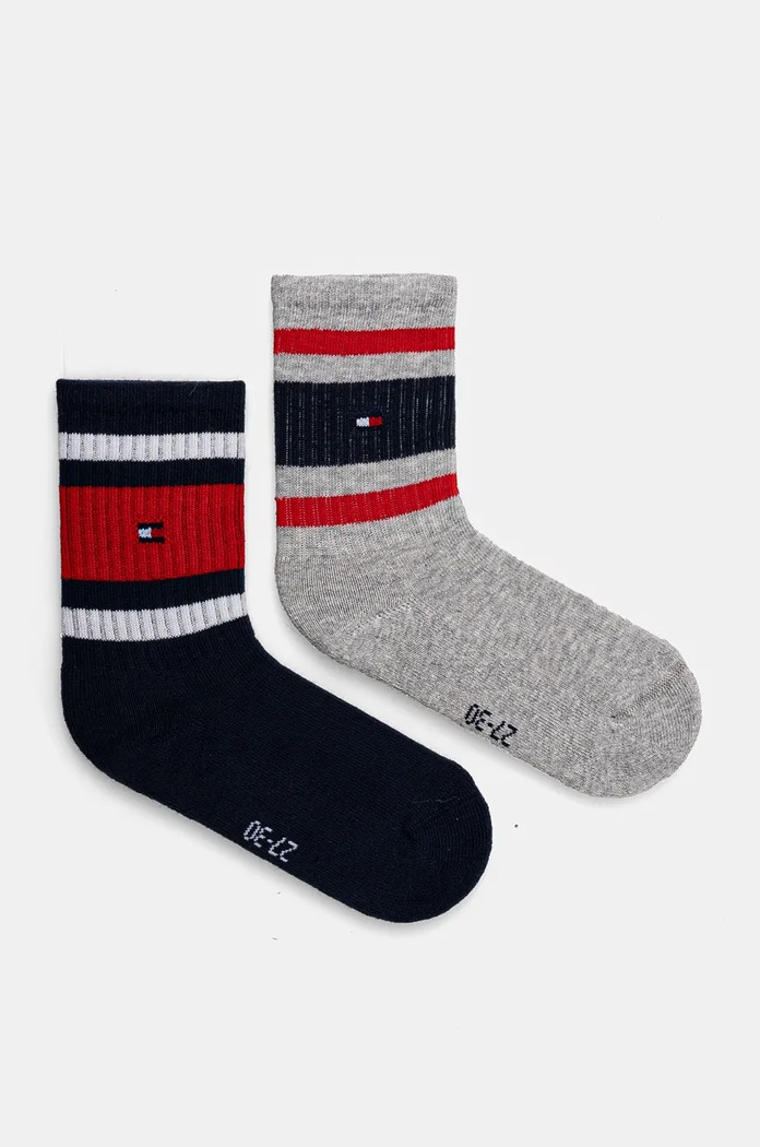 Detské ponožky Tommy Hilfiger 2-pak dlhé ponožky sivá 701229942.9BYH