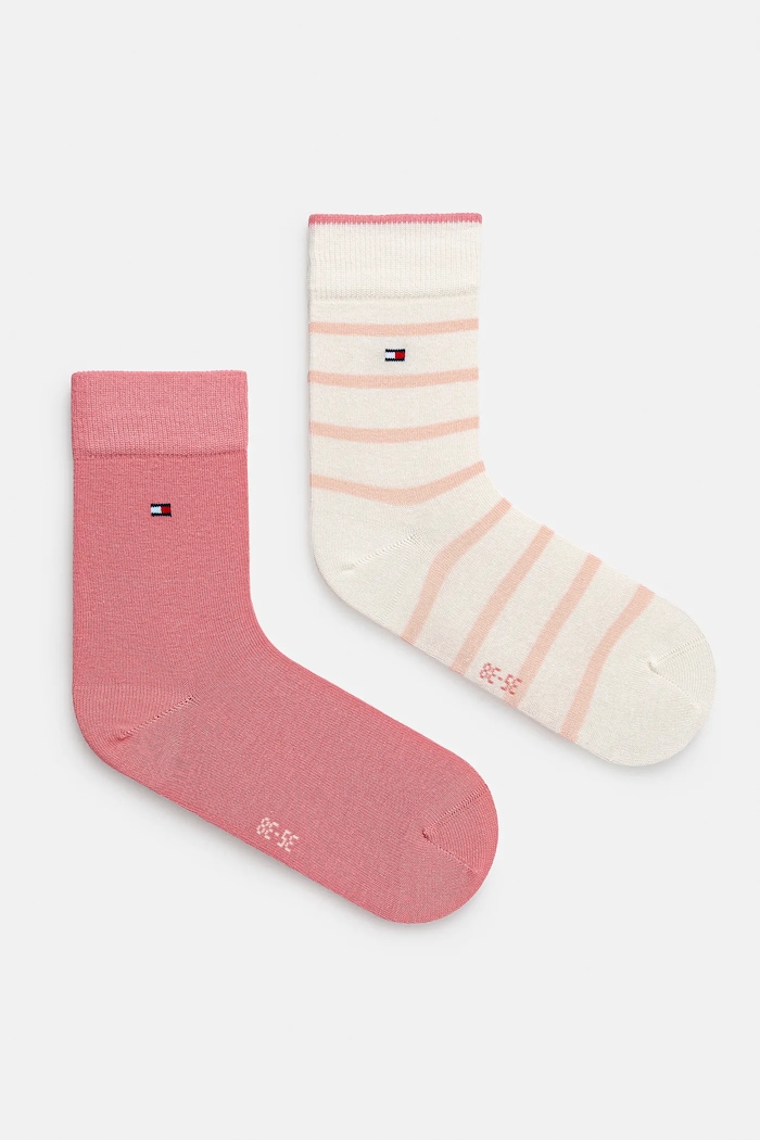 Dječje čarape Tommy Hilfiger 2-pack Planet friendly roza 701229939.PPYA