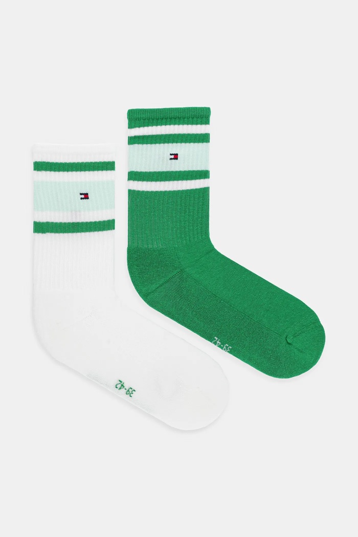 Dječje čarape Tommy Hilfiger 2-pack Planet friendly zelena 701229942.PPYA