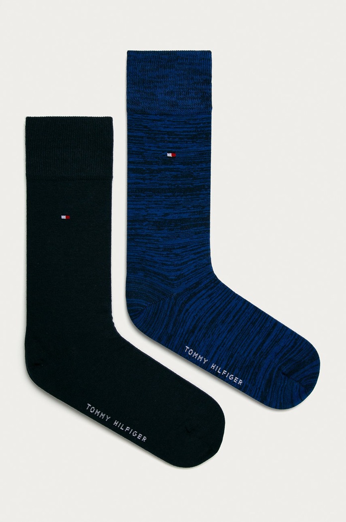 Ponožky Tommy Hilfiger 2-pack dlouhé ponožky námořnická modř 371111
