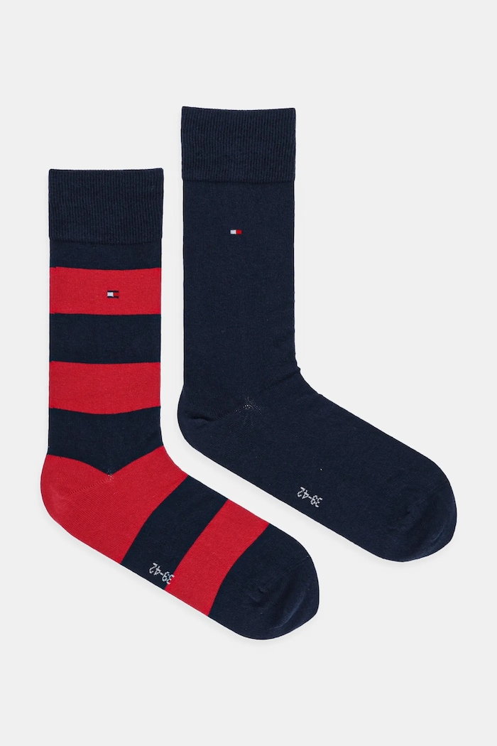 Tommy Hilfiger - Ponožky Rugby (2-pak) jednofarebný tmavomodrá 342021001.