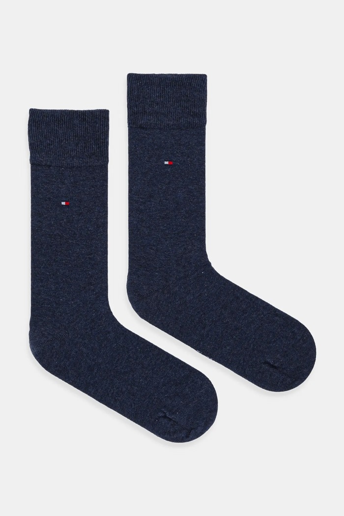 Nogavice Tommy Hilfiger 2-pack Vzorčasti mornarsko modra 371111.