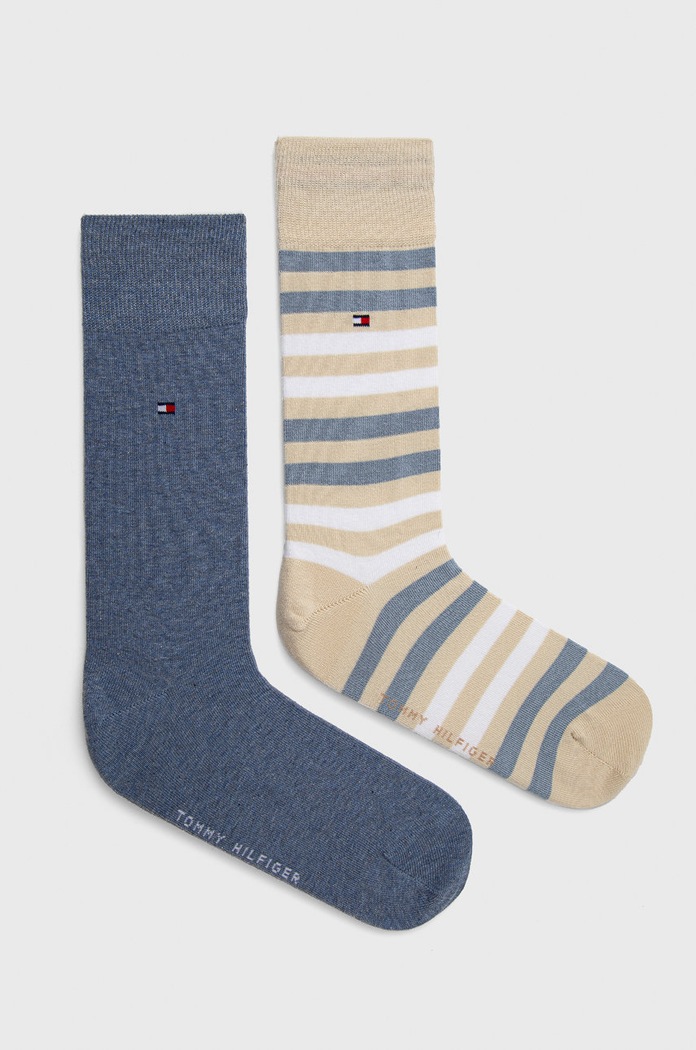 Tommy Hilfiger skarpetki (2-pack) skarpetki długie fioletowy 471010001