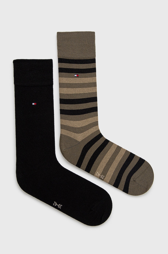 Tommy Hilfiger skarpetki (2-pack) skarpetki długie zielony 472001001