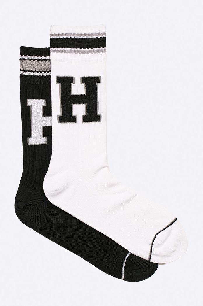 Tommy Hilfiger - Ponožky TH Patch (2-pack) dlouhé ponožky bílá 472021001