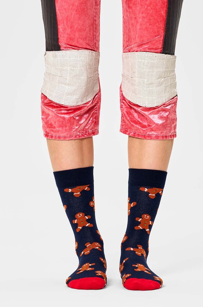 Oblečení Ponožky Happy Socks Holiday Singles Gingerbread GIN01.6000.M námořnická modř
