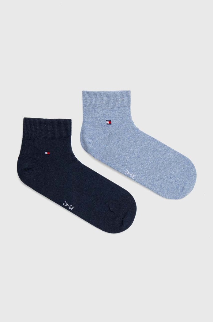 Tommy Hilfiger ponožky pánske s bavlnou 2-pak modrá 342025001