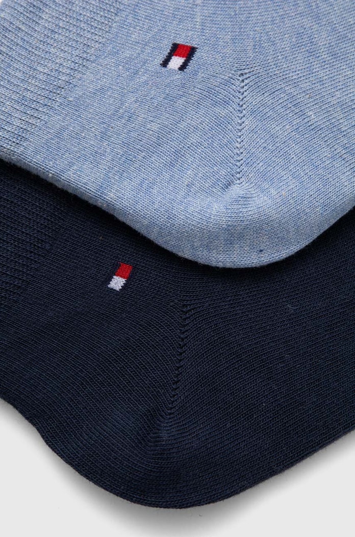Tommy Hilfiger ponožky pánske s bavlnou 2-pak 342025001 modrá AA00
