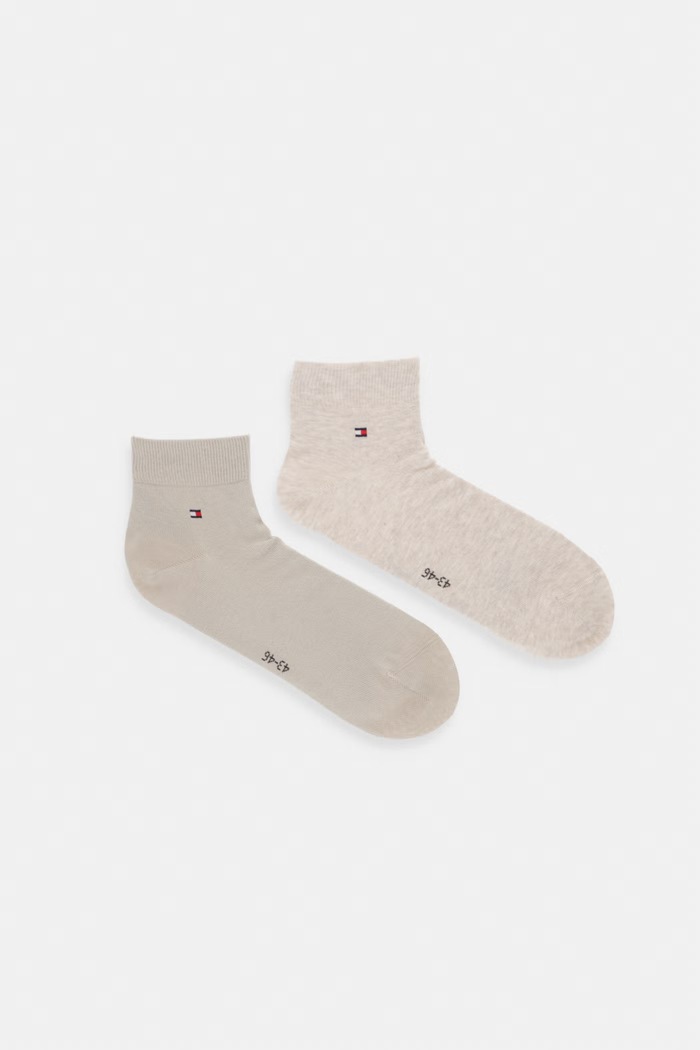 Tommy Hilfiger κάλτσες ανδρικές με βαμβάκι 2-pack μπεζ 342025001