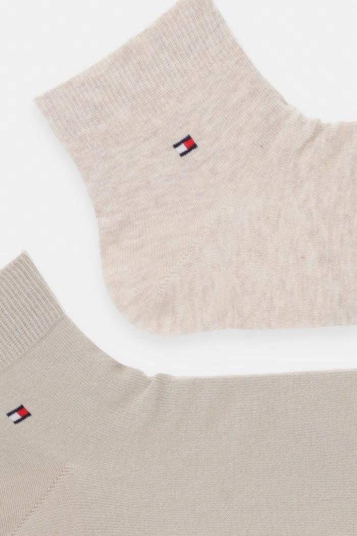 Tommy Hilfiger κάλτσες ανδρικές με βαμβάκι 2-pack 342025001 μπεζ AA00