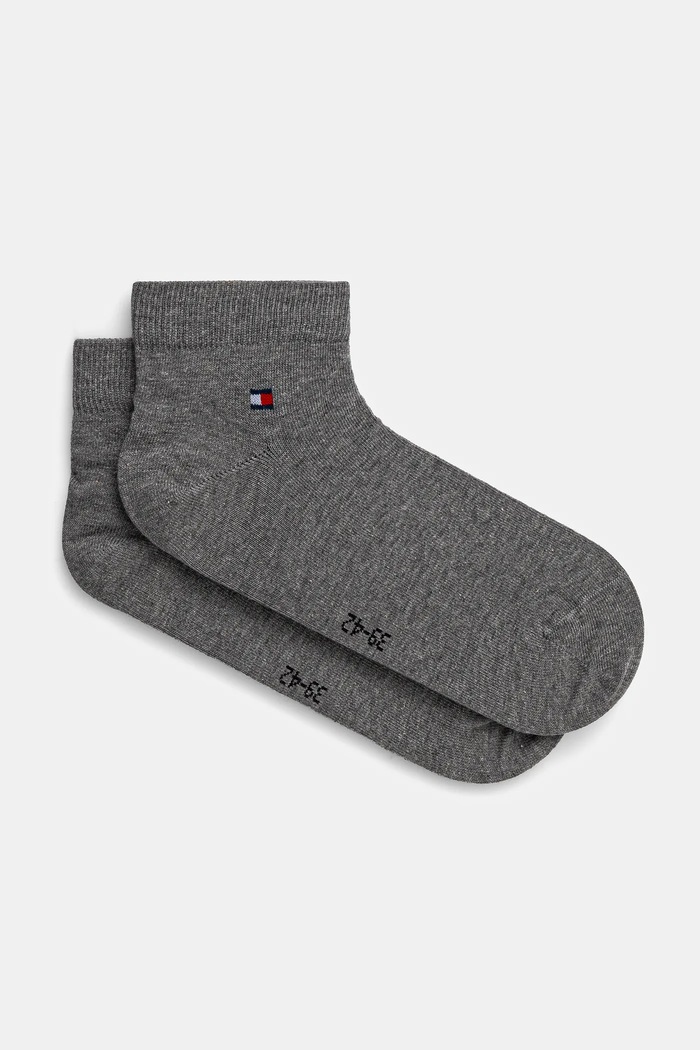Tommy Hilfiger nogavice moške z bombažem paket 2 kosov Kratke nogavice siva 342025001