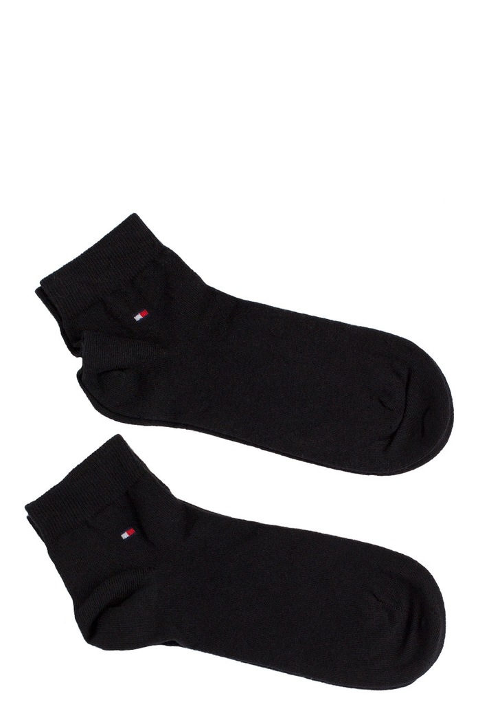 Tommy Hilfiger nogavice moške z bombažem paket 2 kosov Kratke nogavice črna 342025001