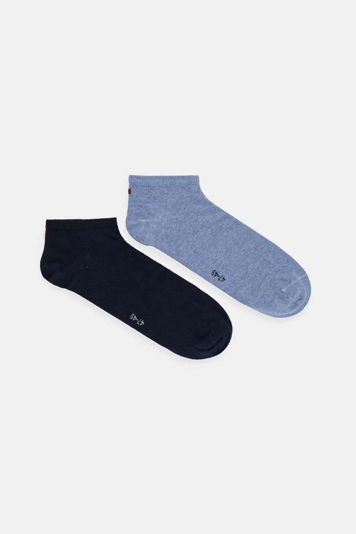 Nogavice Tommy Hilfiger 2-pack Melange mornarsko modra 342023001