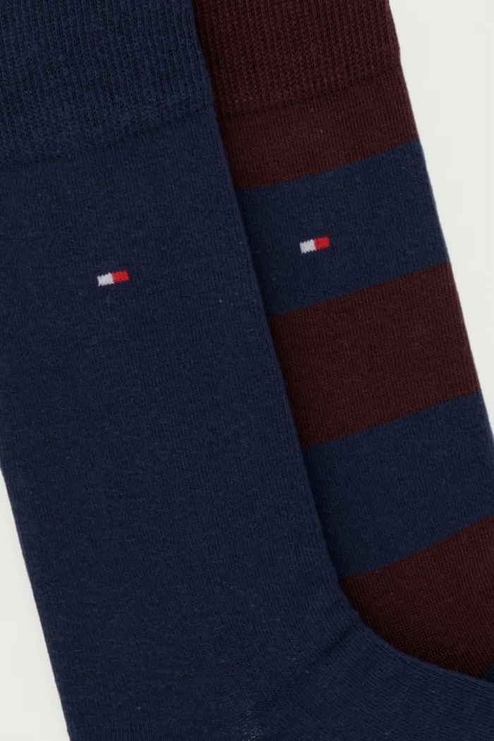 Tommy Hilfiger skarpety męskie 2-pack 342021001 bordowy AA00