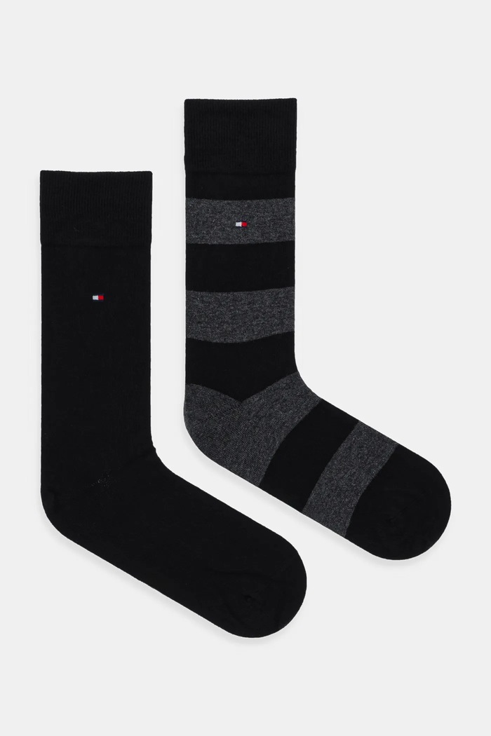 Tommy Hilfiger κάλτσες (2-pack) 342021001 ψηλές κάλτσες μαύρο 342021001