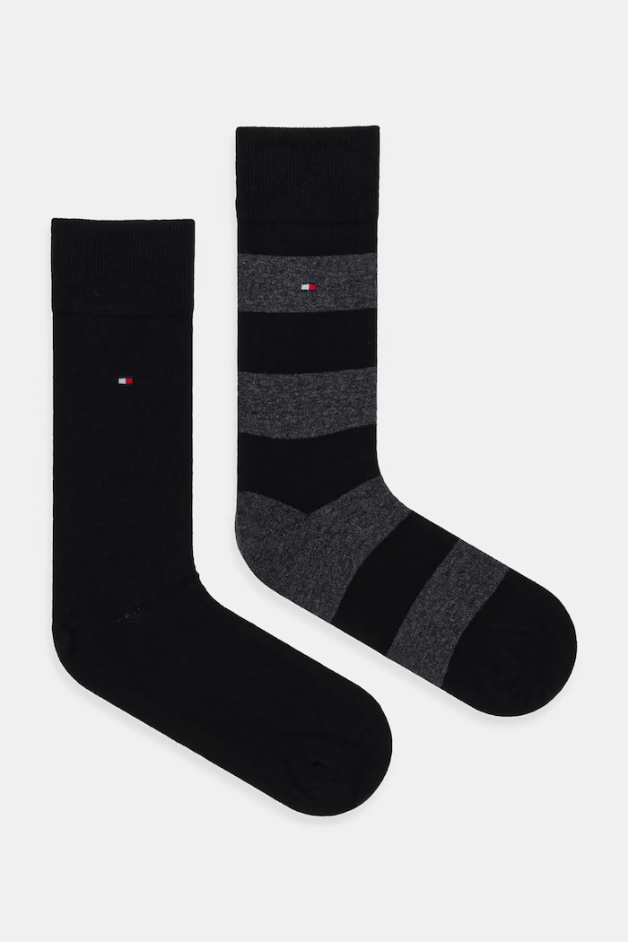 Tommy Hilfiger κάλτσες (2-pack) 342021001 ψηλές κάλτσες μαύρο 342021001