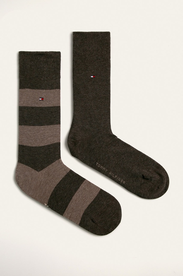 Tommy Hilfiger κάλτσες (2-pack) 342021001 ψηλές κάλτσες καφέ 342021001