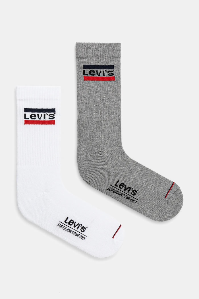 Levi's - Ponožky (2-pack) dlouhé ponožky bílá 37157.0151