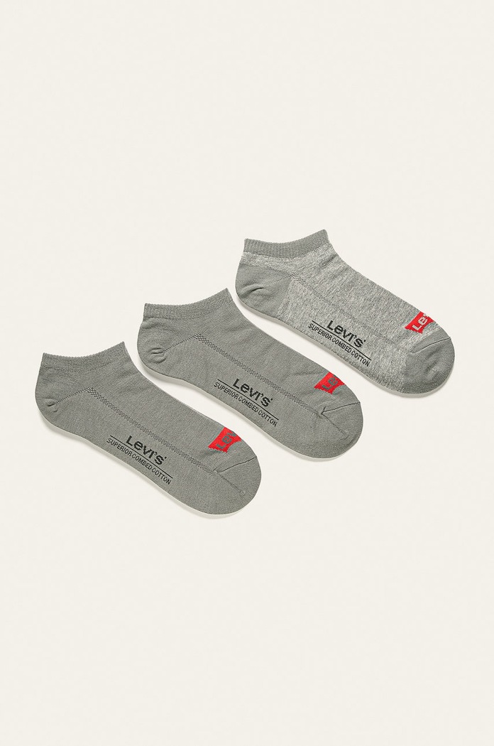 Levi's - Členkové ponožky (3-pak) krátke ponožky sivá 37157.0173