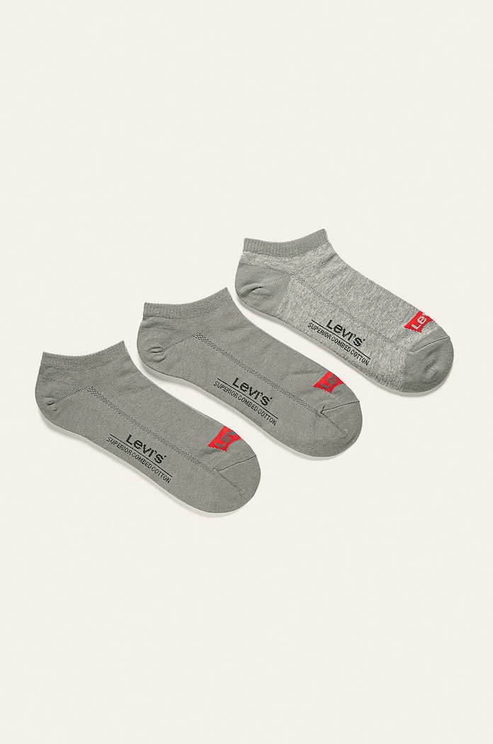 Levi's - Členkové ponožky (3-pak) krátke ponožky sivá 37157.0173