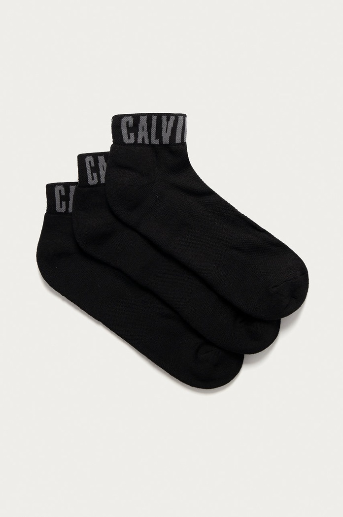 Calvin Klein - Ponožky (3-pack) krátké ponožky černá 100001880.NOS