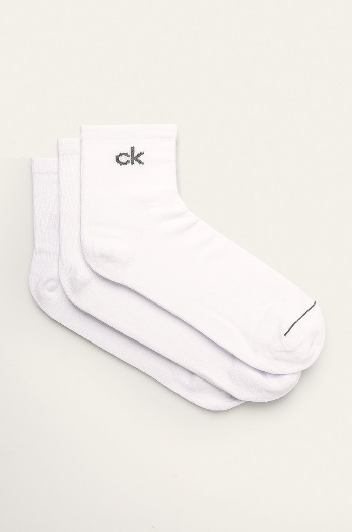 Calvin Klein - Ponožky (3-pak) krátke ponožky biela 100001889.NOS