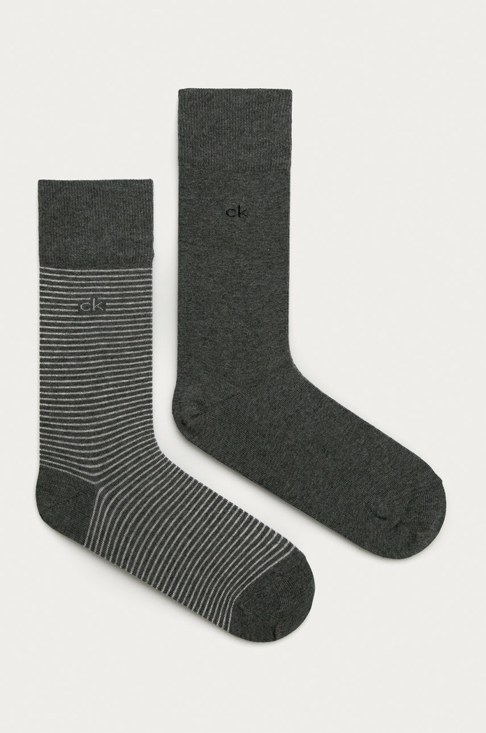Calvin Klein - Ponožky (2-pack) dlouhé ponožky šedá 100001891.NOS