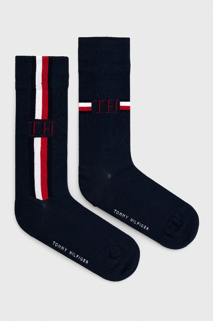 Tommy Hilfiger - Κάλτσες (2-pack) ψηλές κάλτσες σκούρο μπλε 100001492