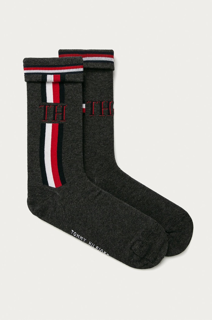 Tommy Hilfiger - Κάλτσες (2-pack) ψηλές κάλτσες γκρί 100001492