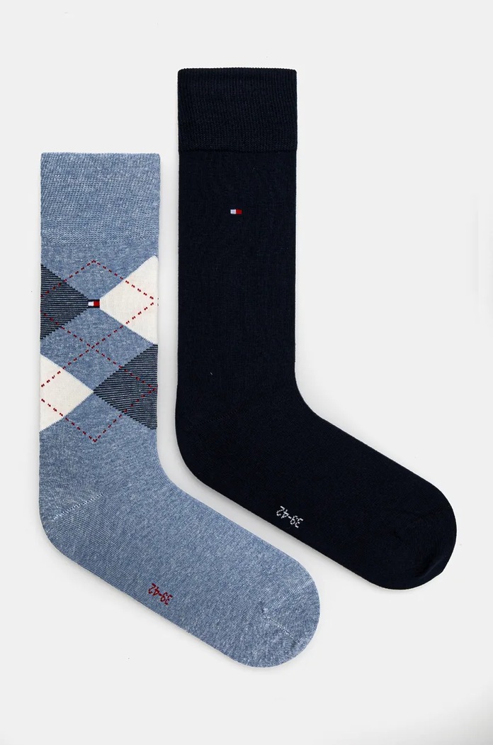 Tommy Hilfiger dlouhé ponožky námořnická modř 100001495.NOS