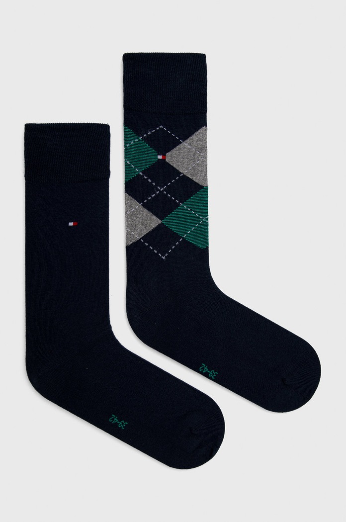 Tommy Hilfiger (2-pack) skarpetki długie granatowy 100001495.NOS