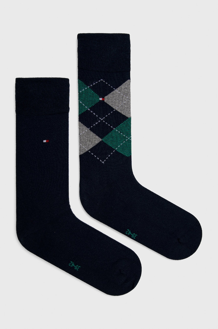 Tommy Hilfiger (2-pack) skarpetki długie granatowy 100001495.NOS
