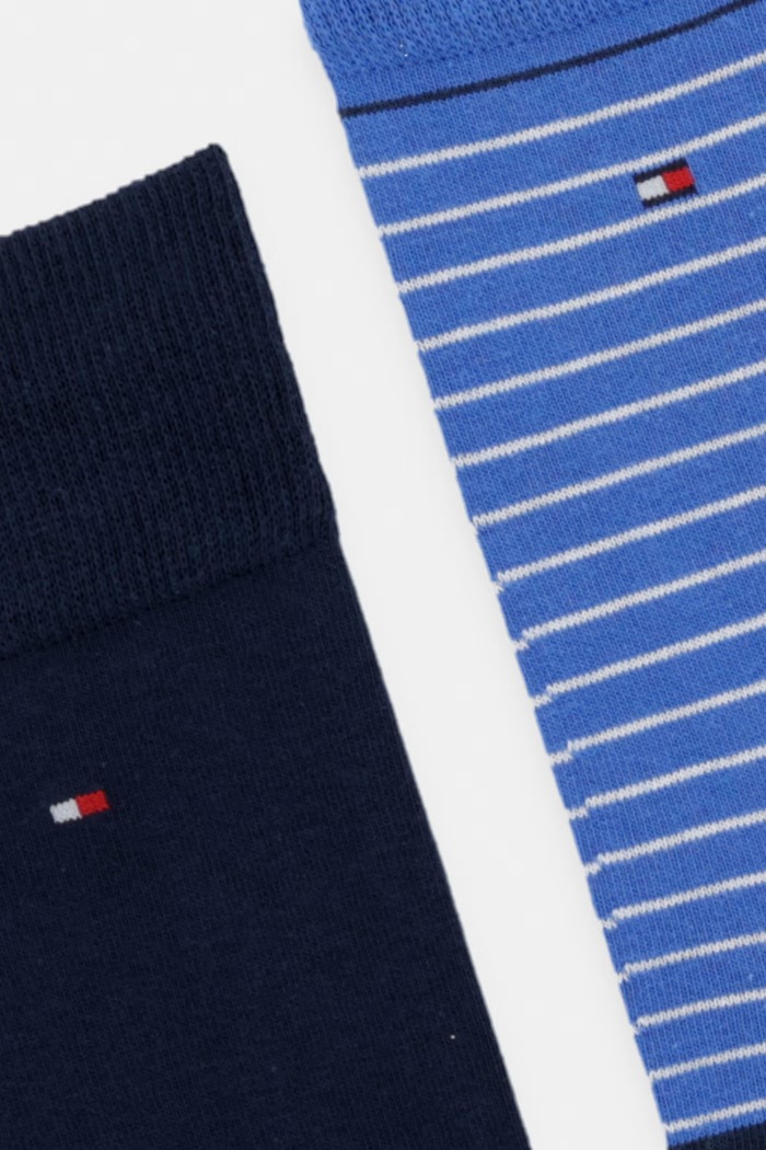 Tommy Hilfiger Κάλτσες ανδρικές με βαμβάκι 2-pack 100001496.NOS μπλε AA00