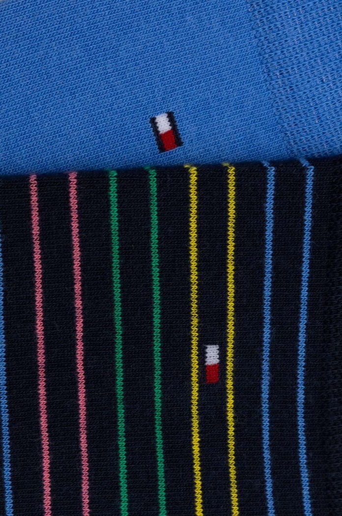 Tommy Hilfiger ponožky pánske s bavlnou 2-pak 100001496.NOS modrá AA00