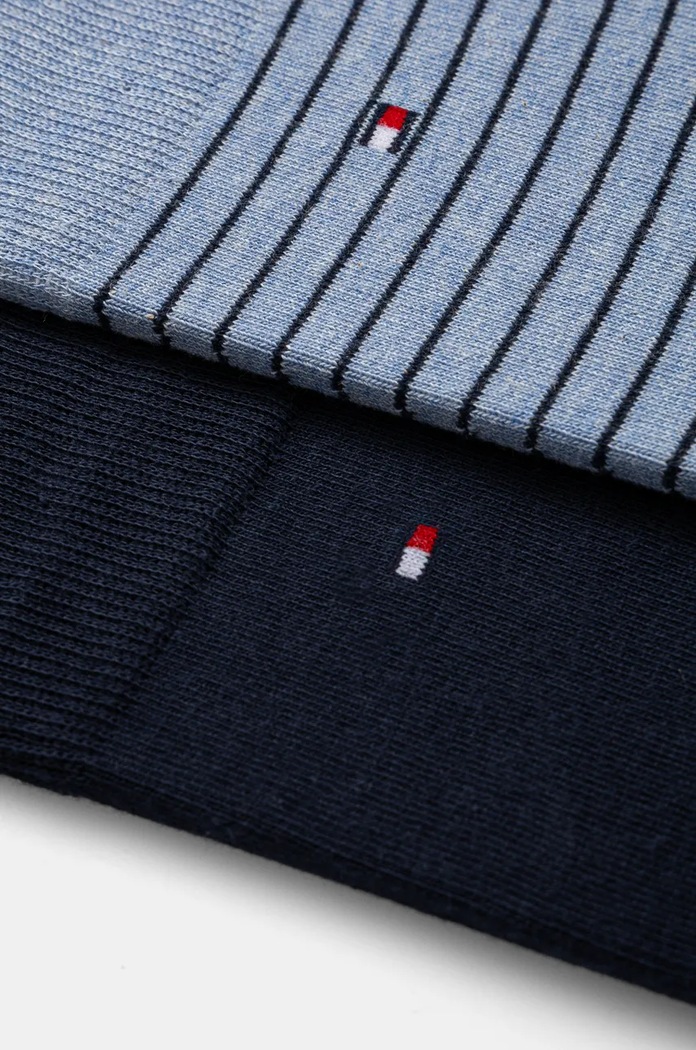Tommy Hilfiger skarpety męskie z bawełną 2-pack 100001496.NOS niebieski AA00