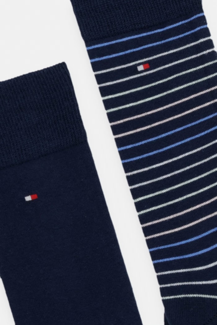 Tommy Hilfiger κάλτσες ανδρικές με βαμβάκι 2-pack 100001496.NOS μπλε AA00