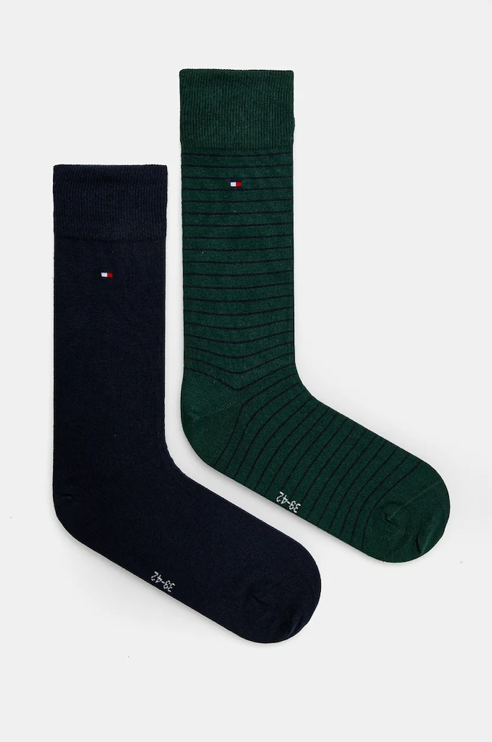 Tommy Hilfiger ponožky pánské s bavlnou 2-pack vícebarevná 100001496.NOS