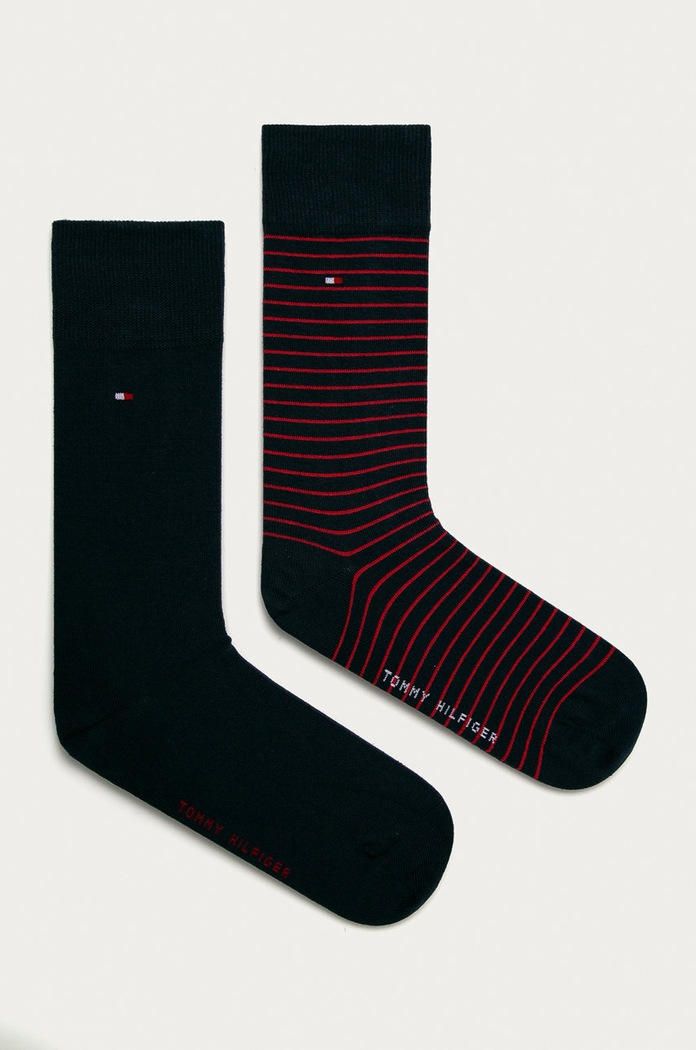 Tommy Hilfiger nogavice moške z bombažem paket 2 kosov Visoke nogavice pisana 100001496.NOS