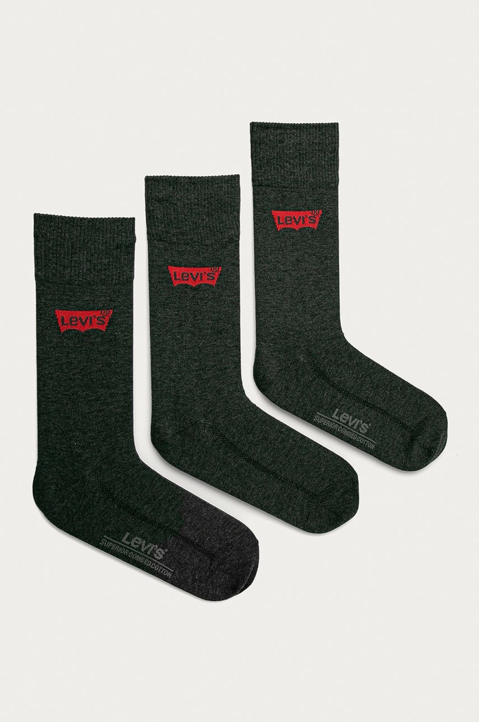 Levi's - Sosete (4-pack) sosete lungi gri 37157.0182