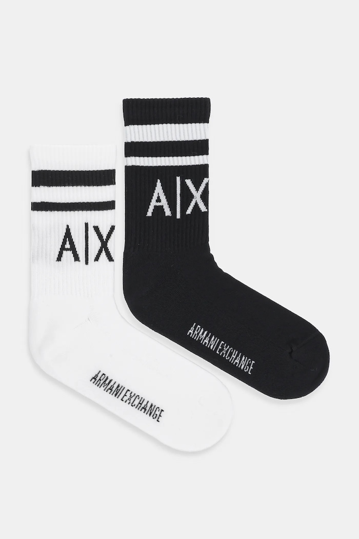 Armani Exchange - Skarpetki (2-pack) skarpetki długie czarny 953030.CC650